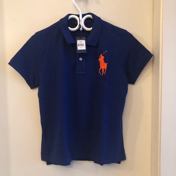 Polo Ralph Lauren Tops - NWT - Skinny Fit Big Pony Polo Shirt Royal Blue Size L